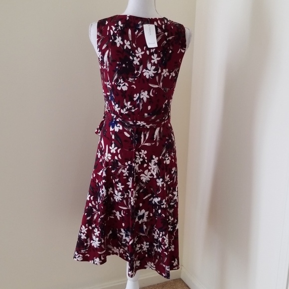 NWT! CHARTER Club Cranberry Printed Size PS Dress - Picture 3 of 8